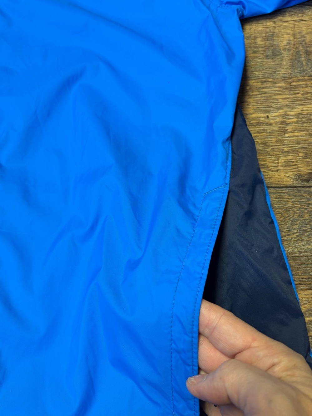 Columbia Glennaker Rain Jacket Coat Youth Boys Large 14/16 Blue Navy Hood Zip - Picture 5 of 10